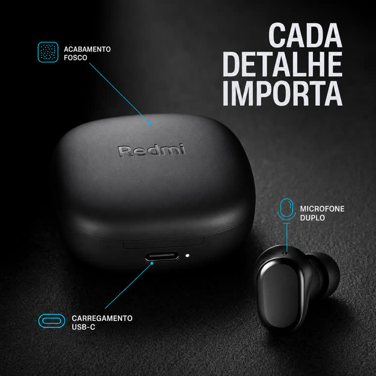 Anúncio profissional de fone bluetooth gerado por IA